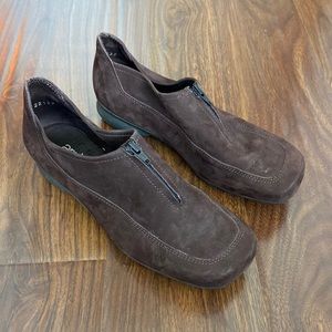 Arche Zip Front Suede Shoes